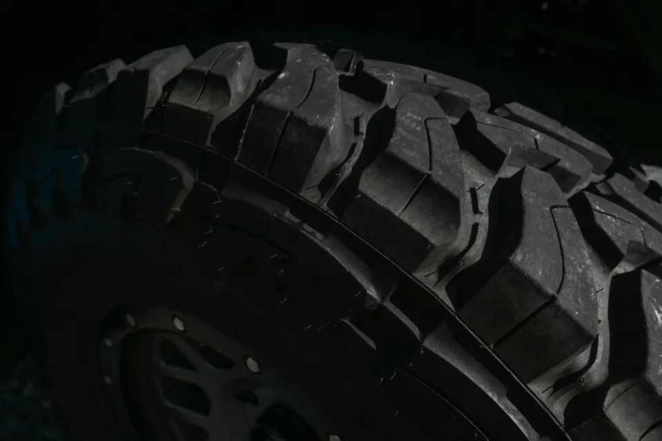 Tire tread close-up