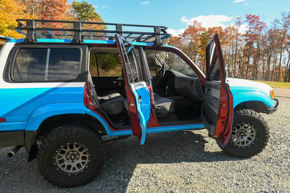 Land Cruiser with doors open
