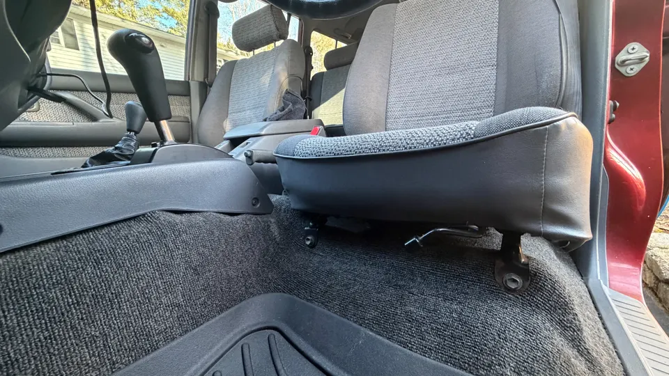 Second row folded flat for cargo space
