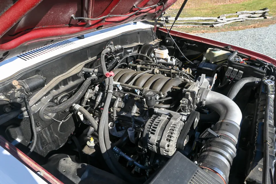 Engine bay alternate angle