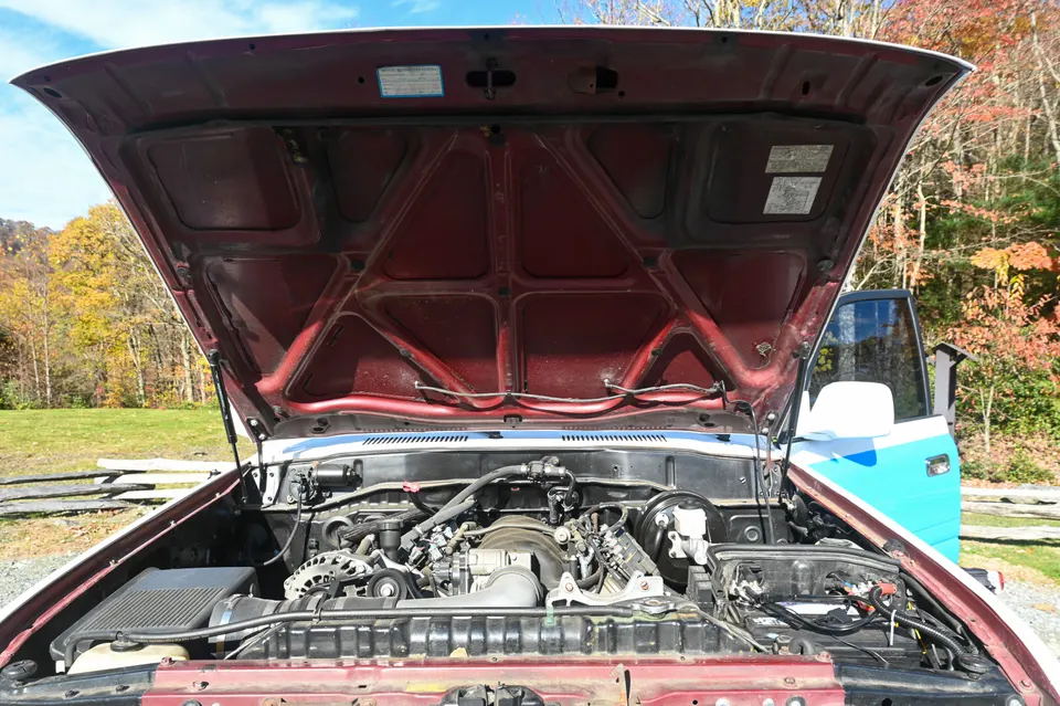 Hood underside factory red paint
