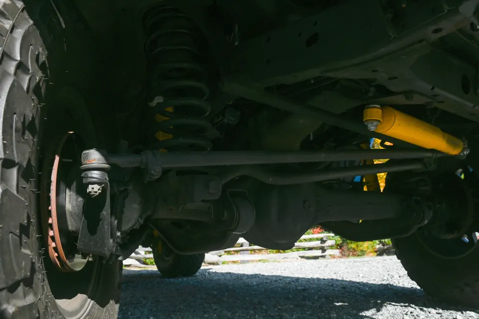 Front suspension underside